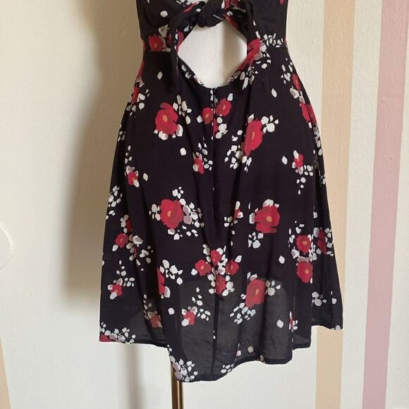 Free People Red & Black Qt Mini Dress Size Small - Picture 10 of 16